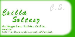 csilla soltesz business card