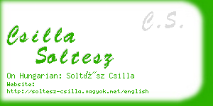 csilla soltesz business card